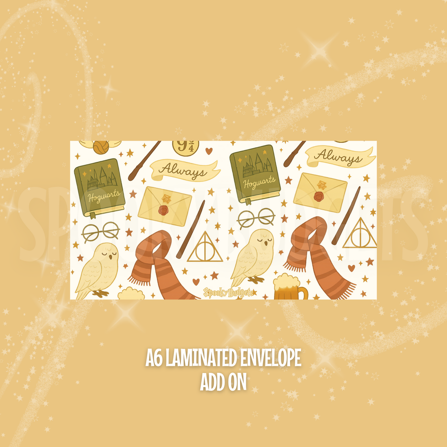 Wizards House Denomination Savings Challenge A6 Laminated w/ Envelope Add On