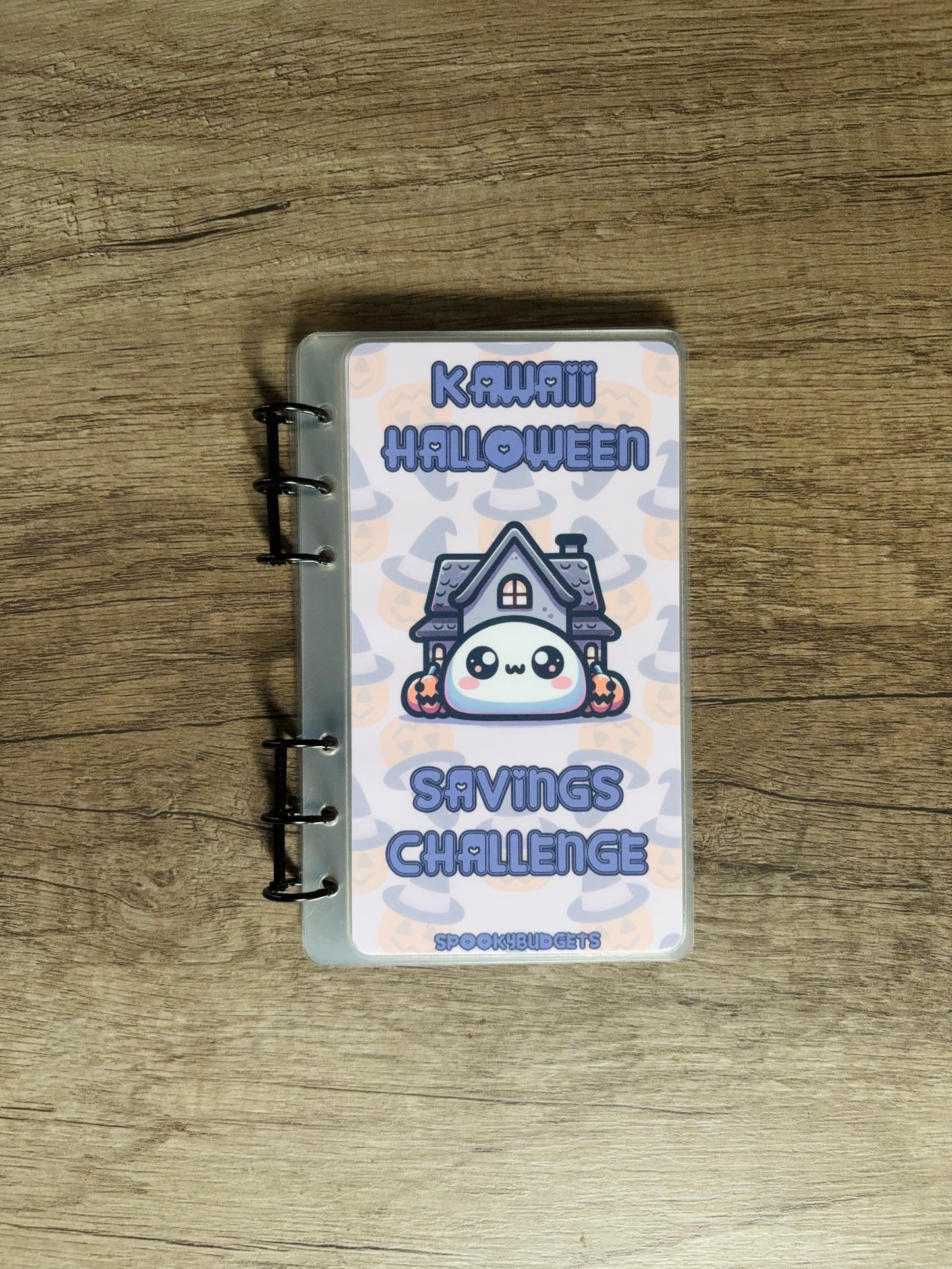 Kawaii Halloween Savings Challenge A6 Mini Binder 250,500,1000 Total Savings