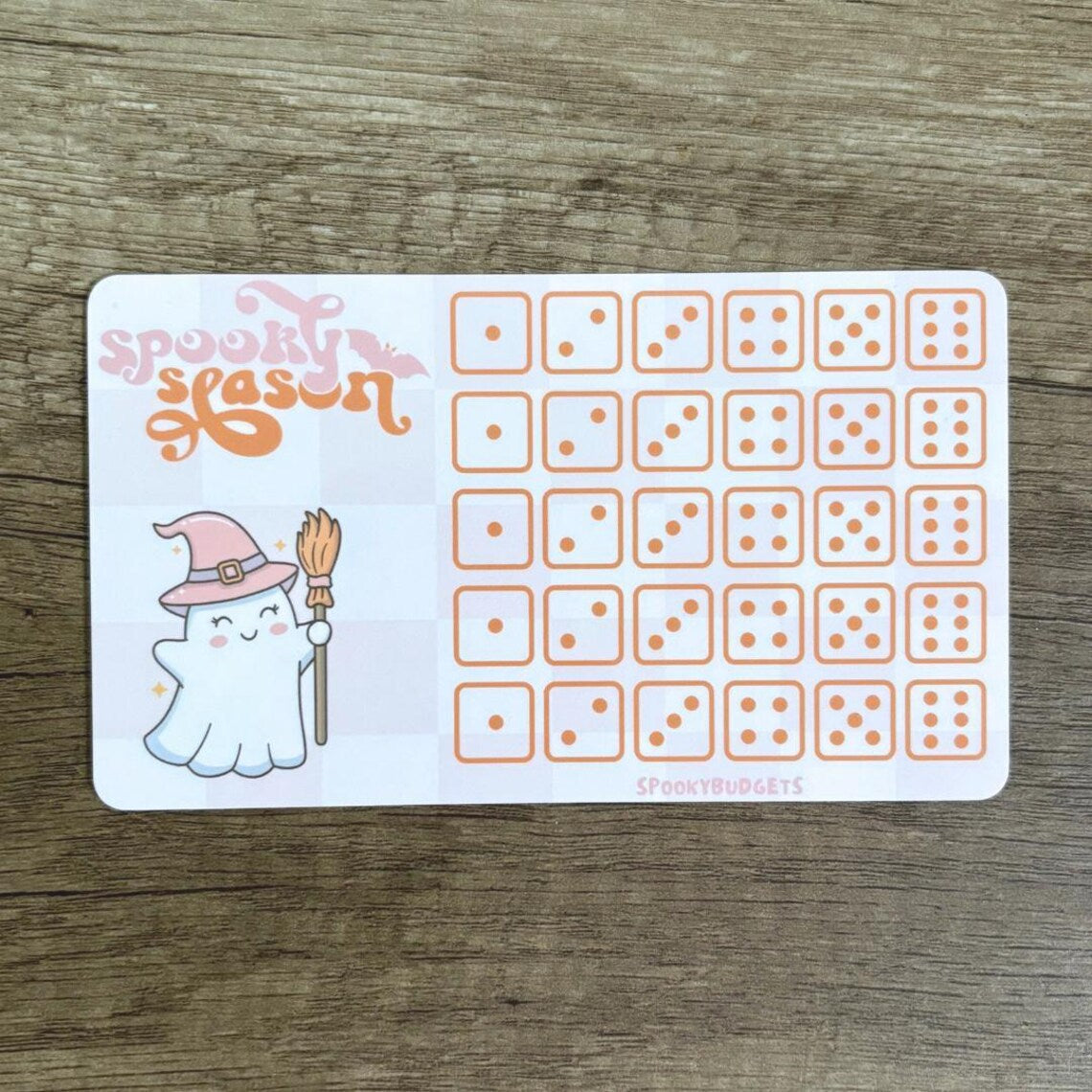 Spooky Season Roll the Dice Savings Challenge A6 A5