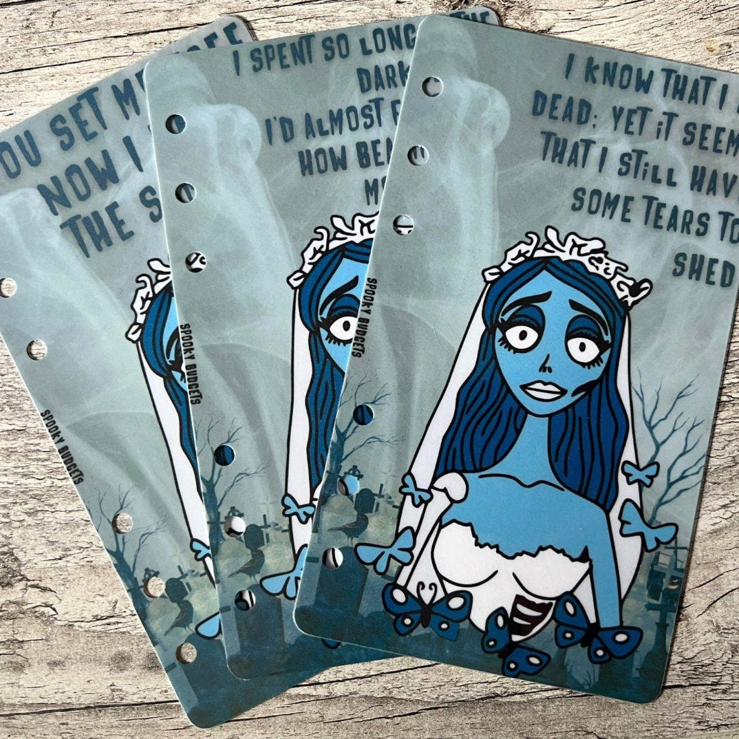 Dead Bride A6 Binder Dashboards Laminated w/ Various Quotes