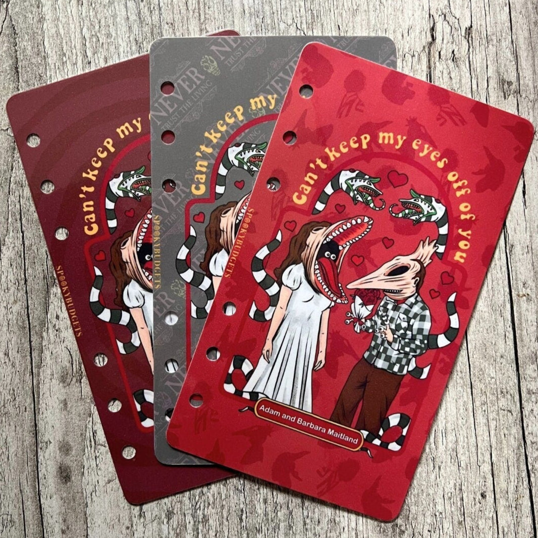 Can't Keep My Eyes Off You A6 Binder Dashboards Laminated