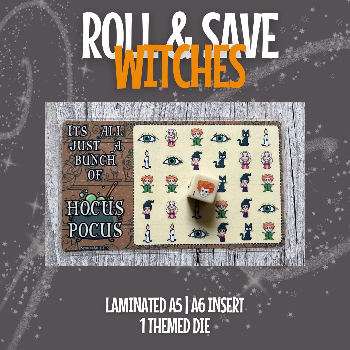 Witches Roll & Save Dice Challenge A6 A5