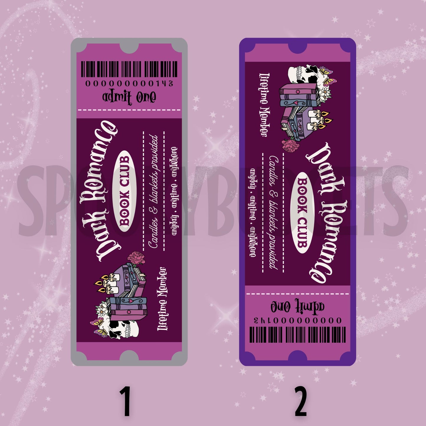 Dark Romance Book Club - Spooky Bookmarks Laminated