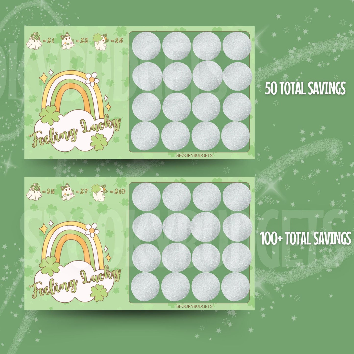 Feeling Lucky Scratch & Save Cash Savings Challenge A6 A5