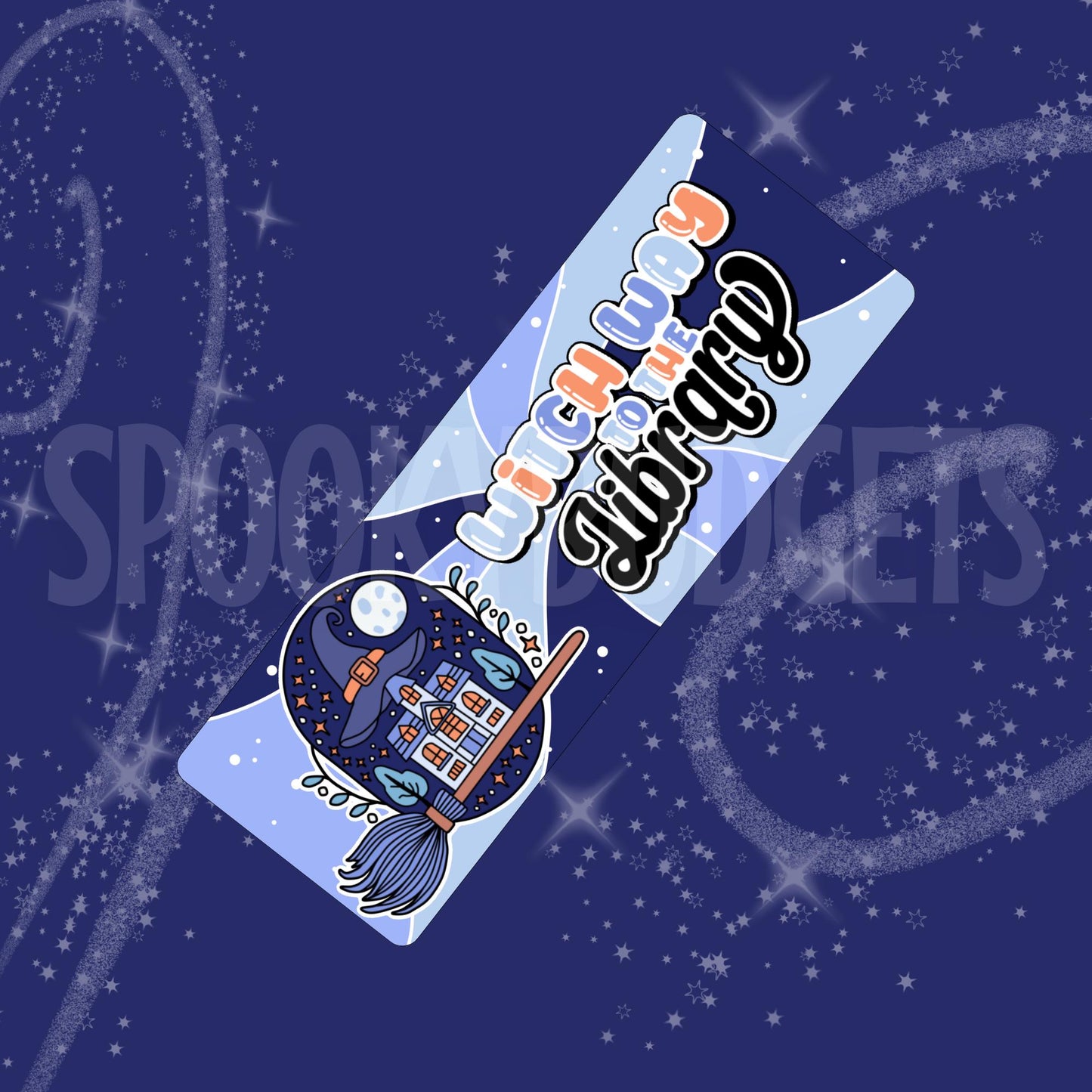 Witch Way to the Library - Spooky Bookmarks Laminated