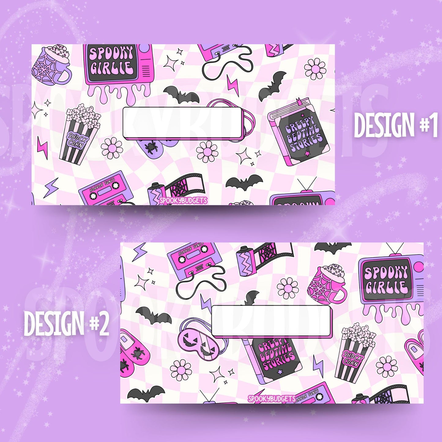 Spooky Girlie Cash Envelope A6 Laminated Custom Categories