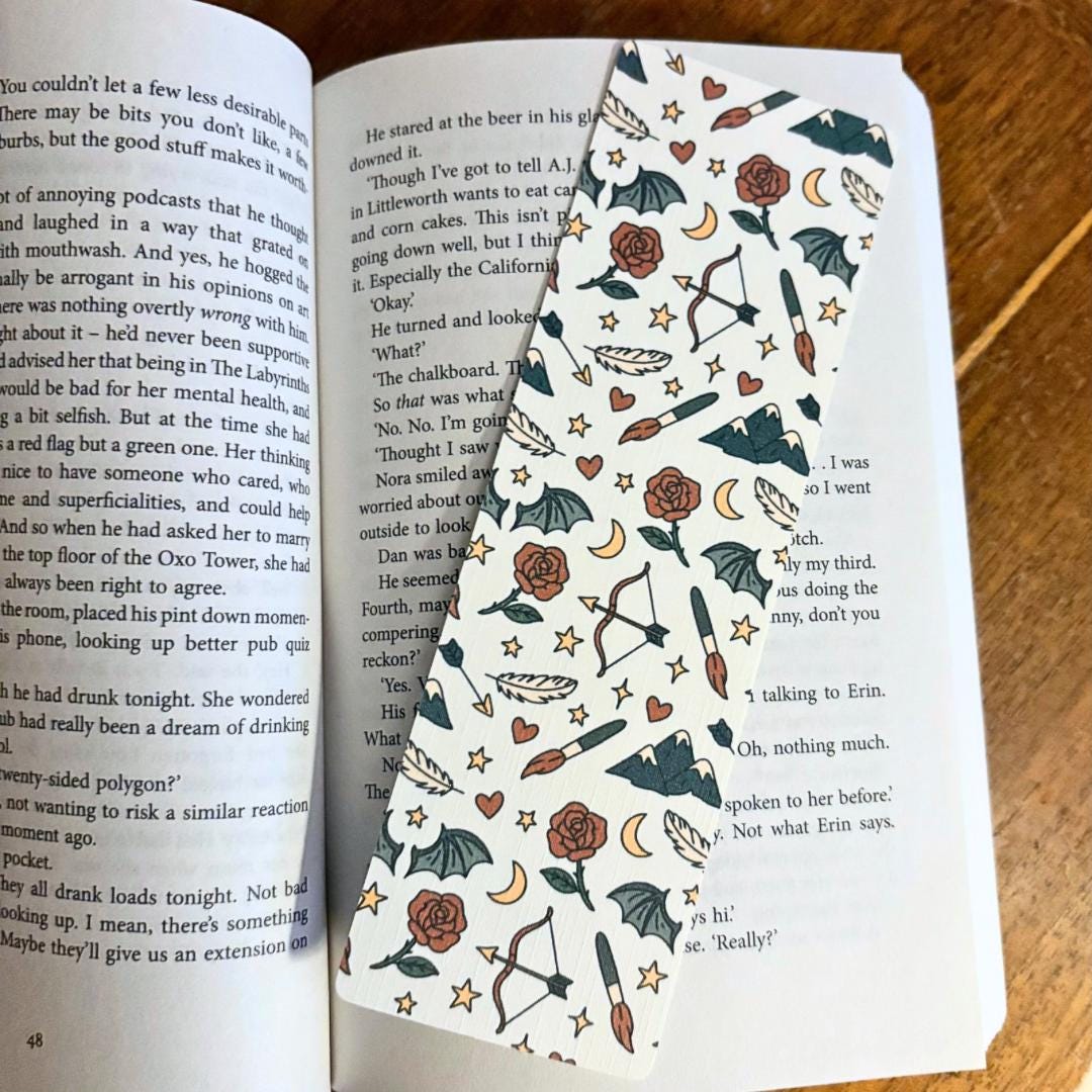 Fantasy Lover Linen Bookmark