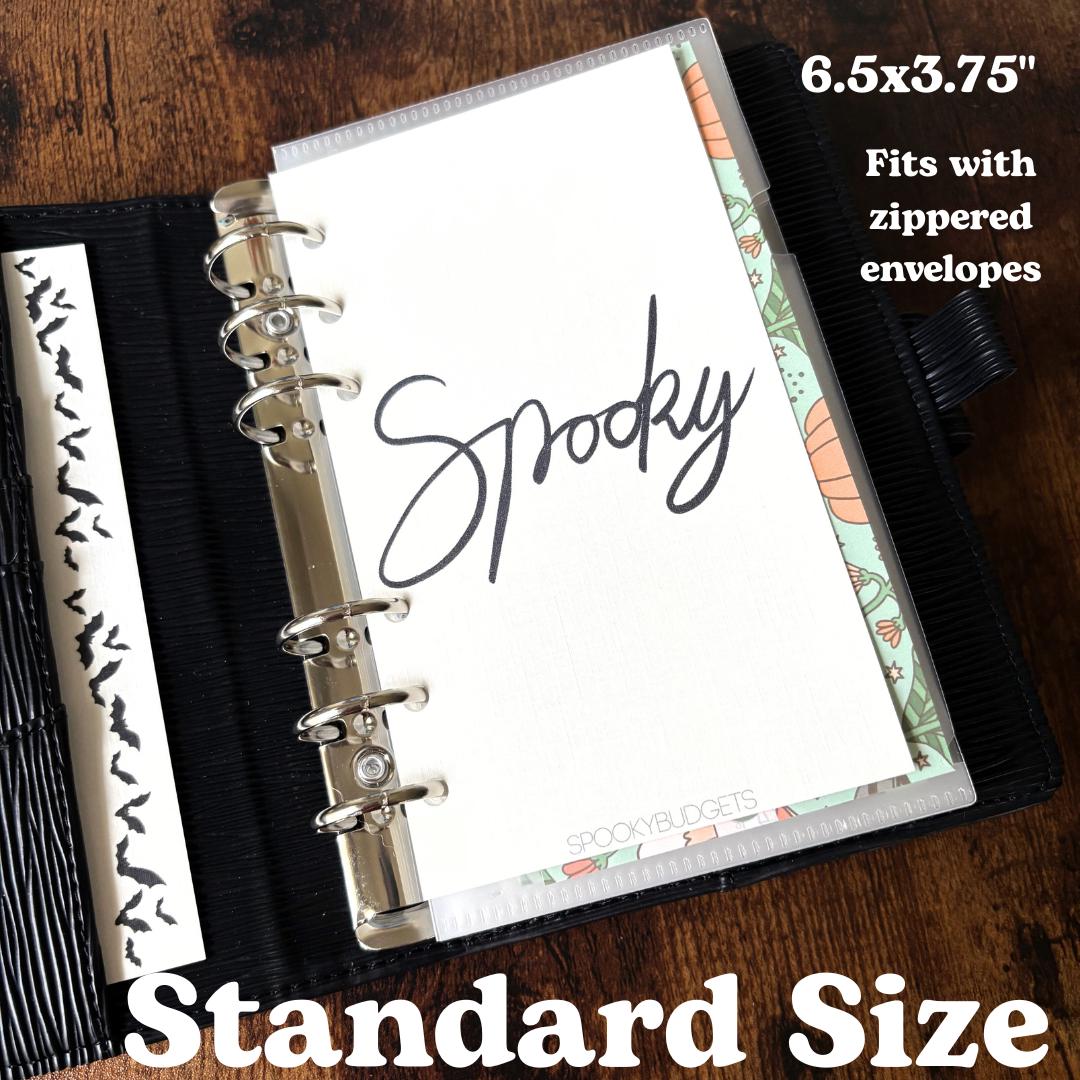 Spooky Linen A6 Binder Dashboard