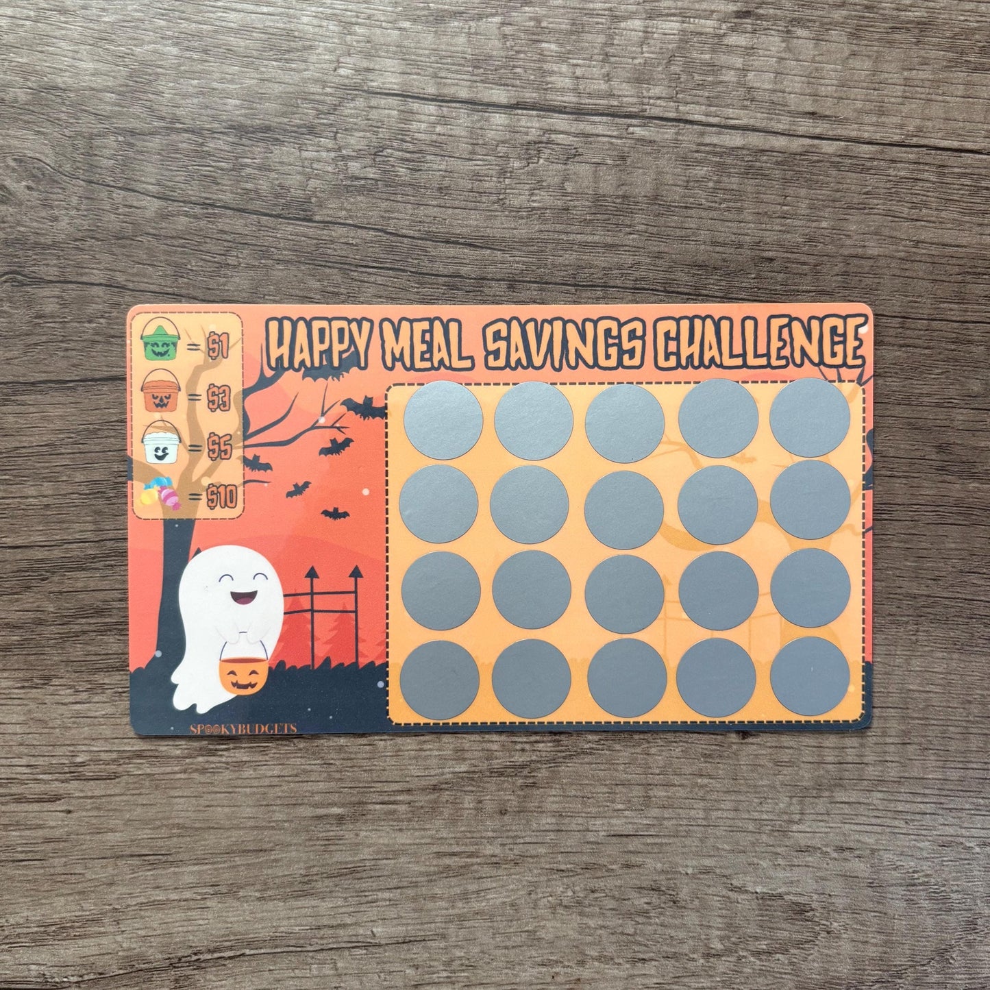 90s Happy Meal Scratch & Save Laminated Challenge A6 A5