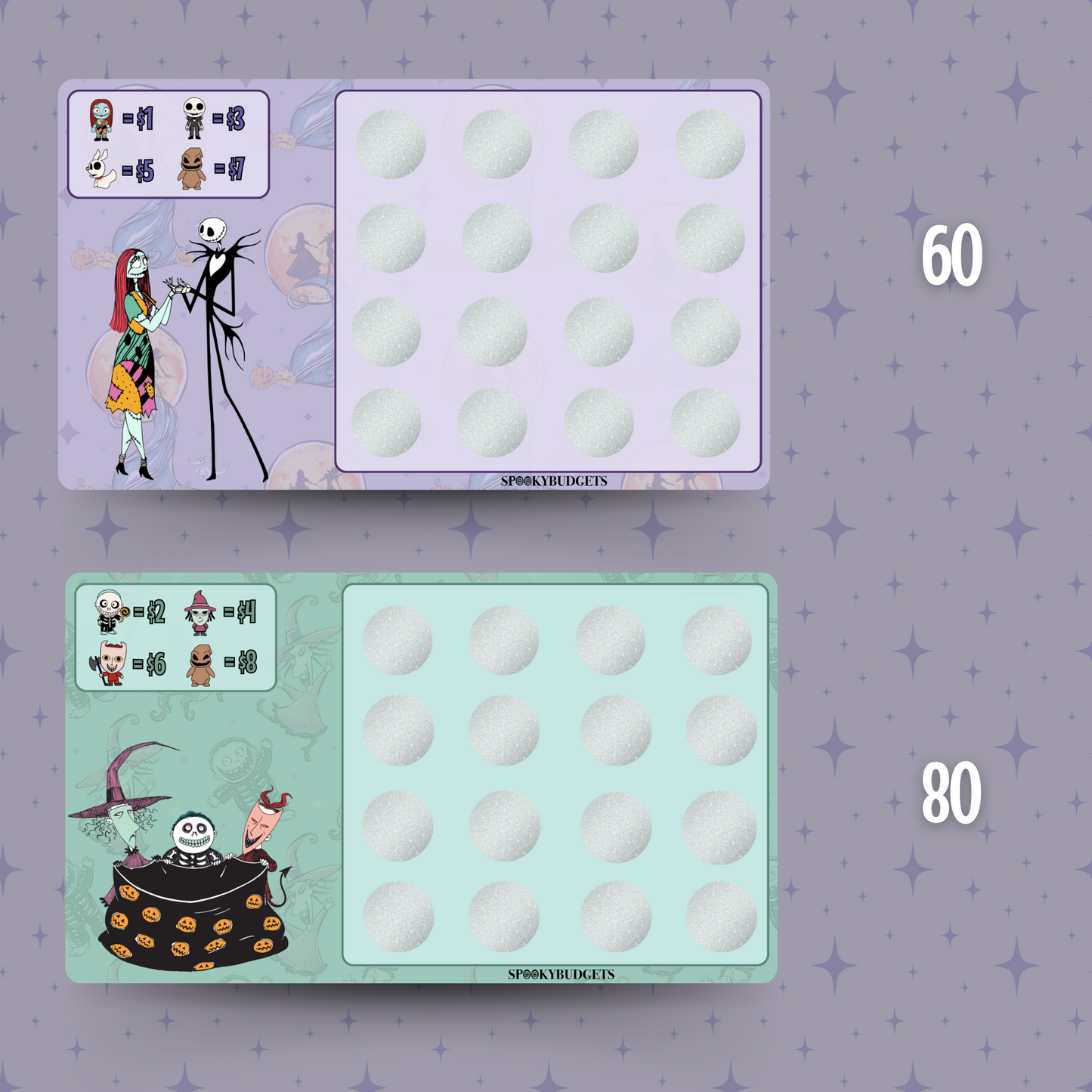 Nightmare Friends Scratch & Save Challenge A6 A5 Laminated