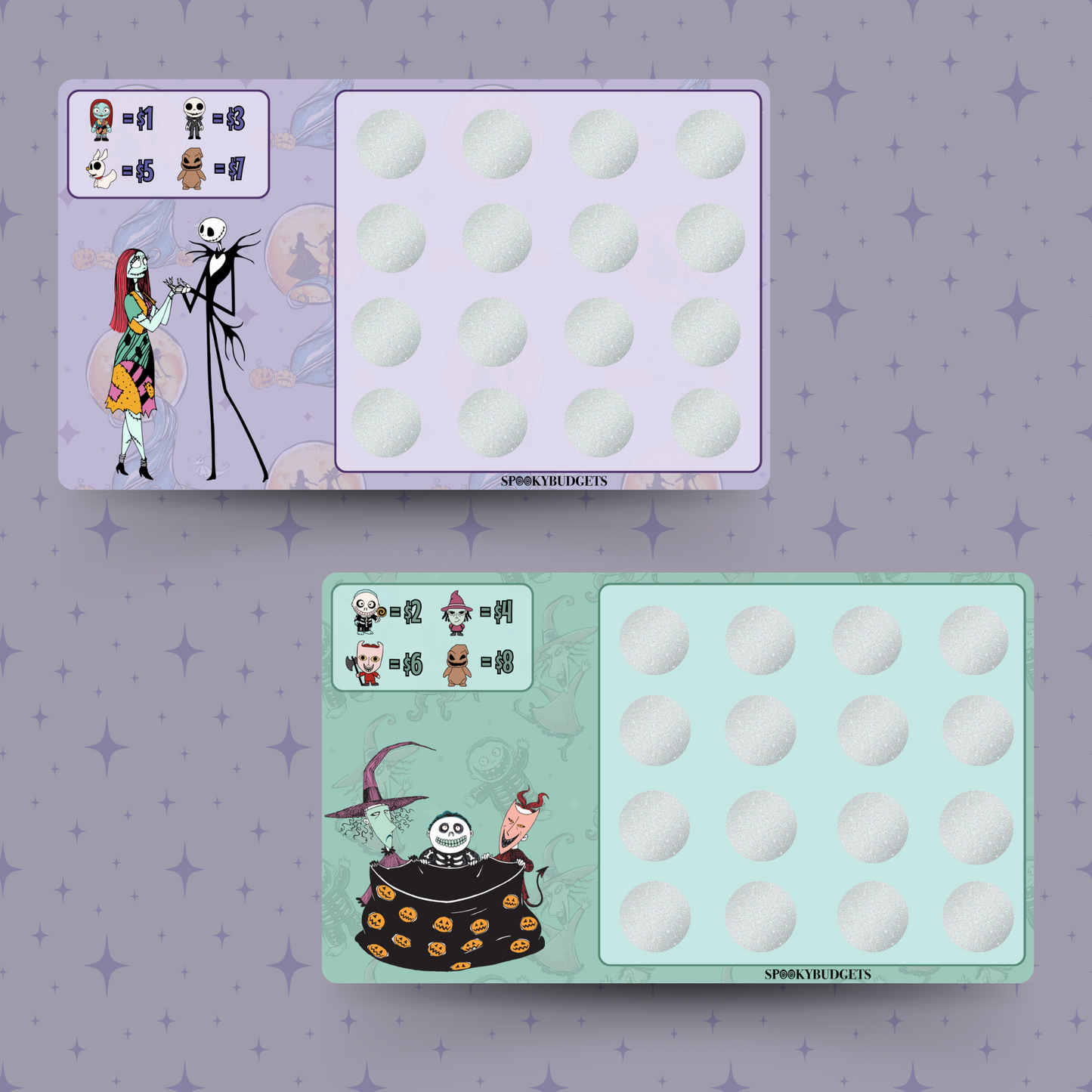 Nightmare Friends Scratch & Save Challenge A6 A5 Laminated