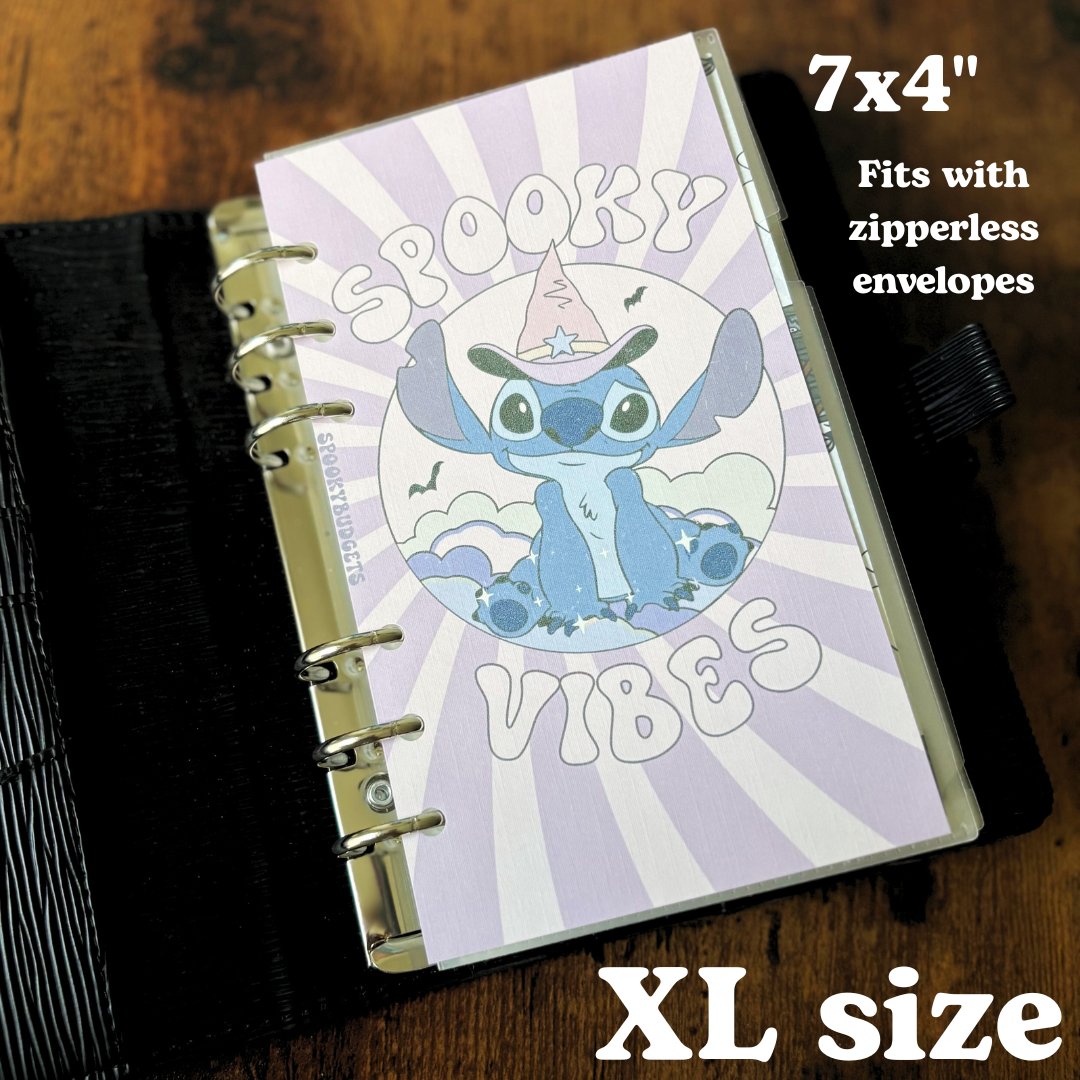 Spooky Vibes Stitch Linen A6 Binder Dashboard