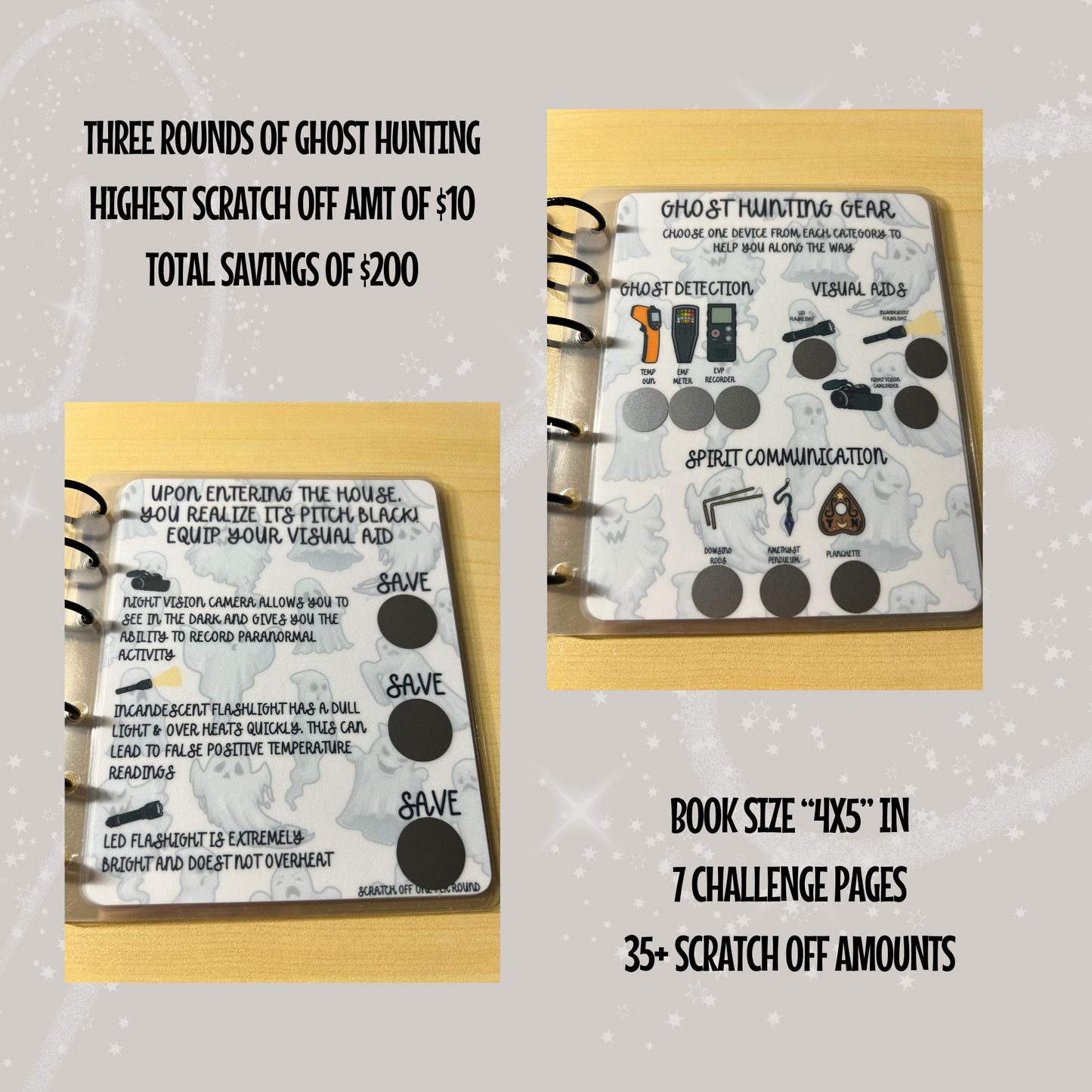 Ghost Hunting Scratch & Save Challenge Mini Book