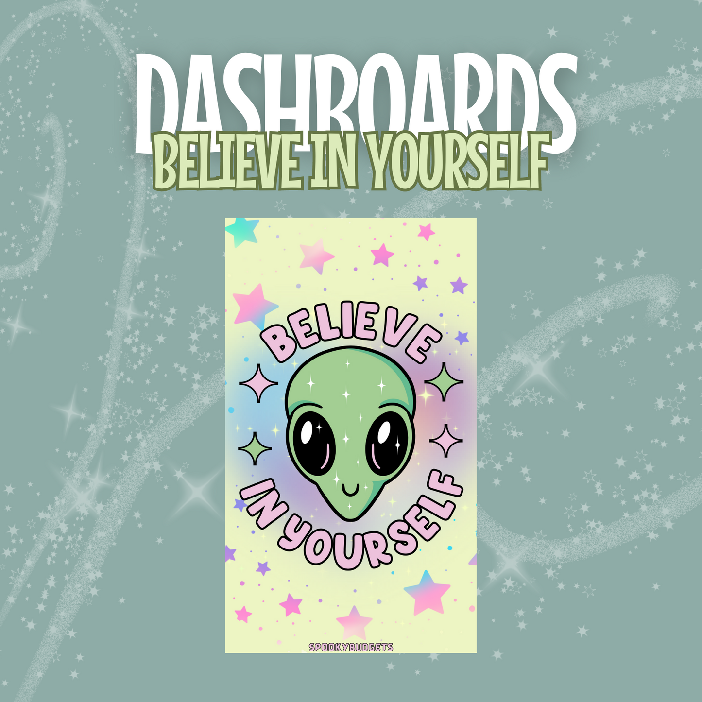 Believe in Yourself A6 Binder Dashboard Laminated