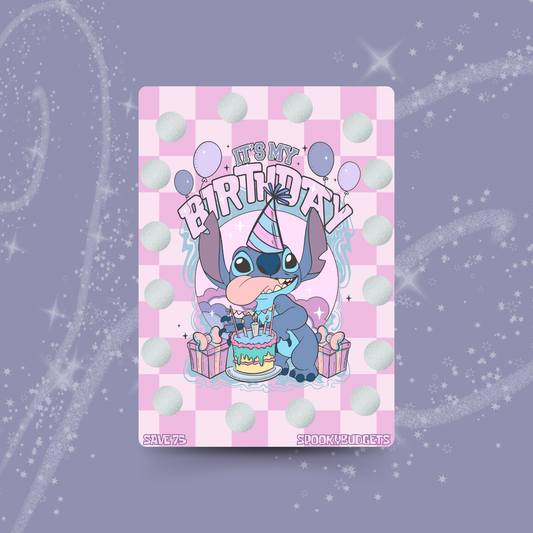 It's My Birthday Stitch Savings Challenge 5x7 A5 Laminated