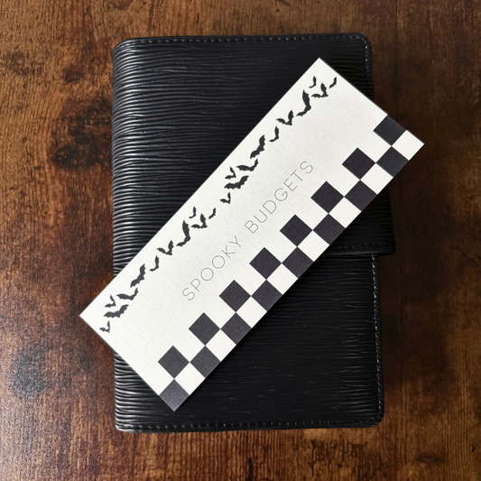 Noir Bats Linen Pocket Planner Card A6 Binder Decor