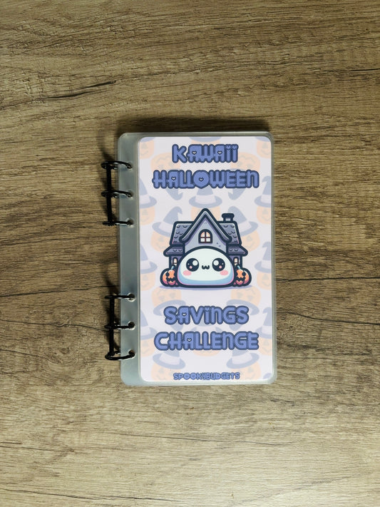Kawaii Halloween Savings Challenge A6 Mini Binder 250,500,1000 Total Savings