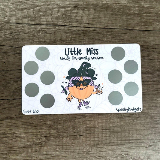 Little Miss Ready for Spooky Season Scratch & Save Challenge A6 50 Total Savings