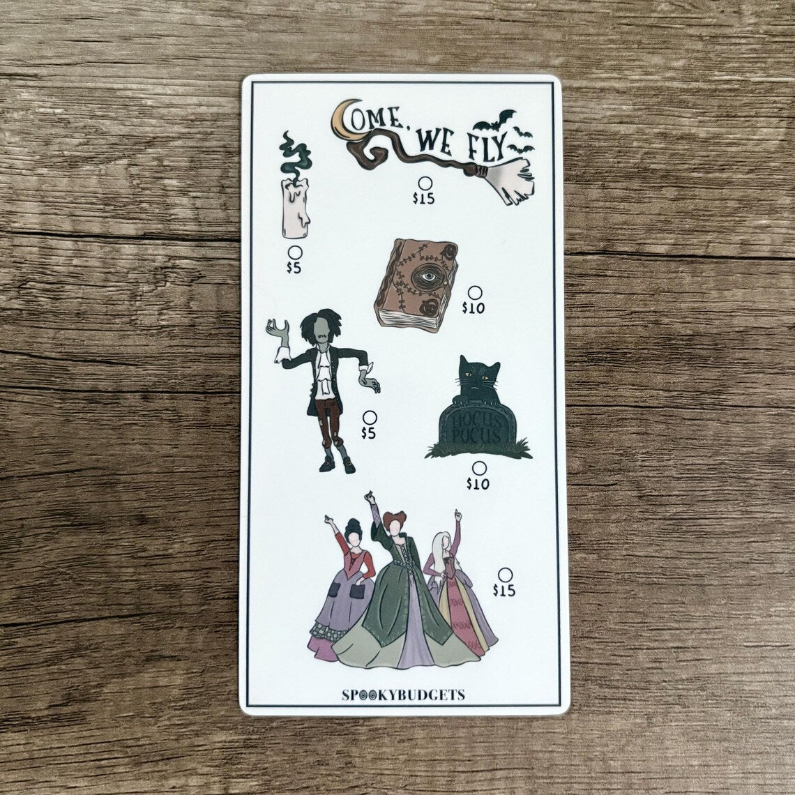 Come We Fly Savings Challenge Laminated A6 60 Total Savings