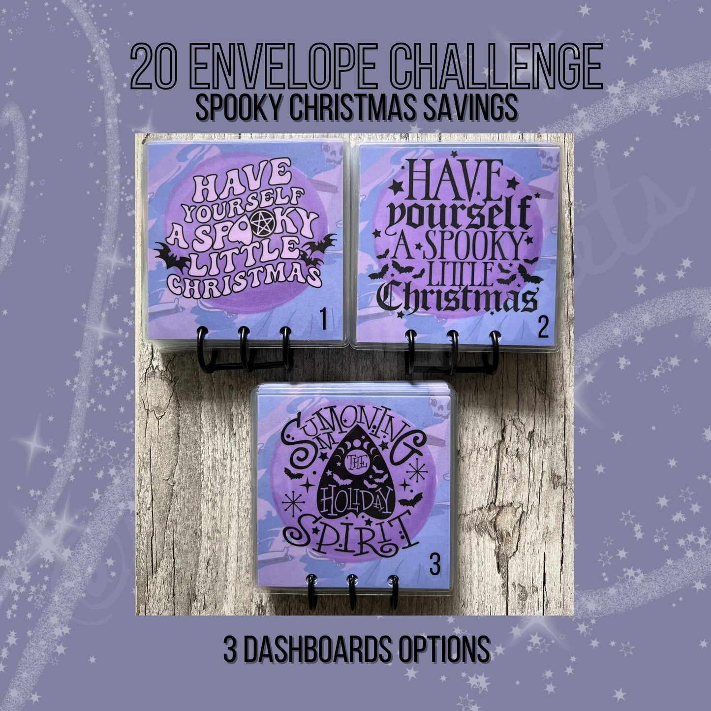 Spooky Christmas 20 Envelope Savings Challenge Cauldron Mini Binder