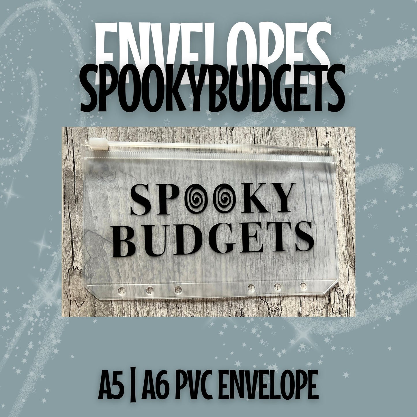 SpookyBudgets Vinyl A6 A5 PVC Cash Envelope