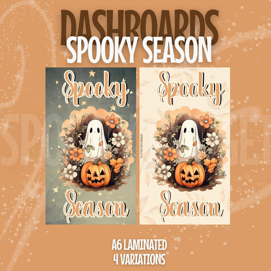 Spooky Season A6 Binder Dashboards Laminated