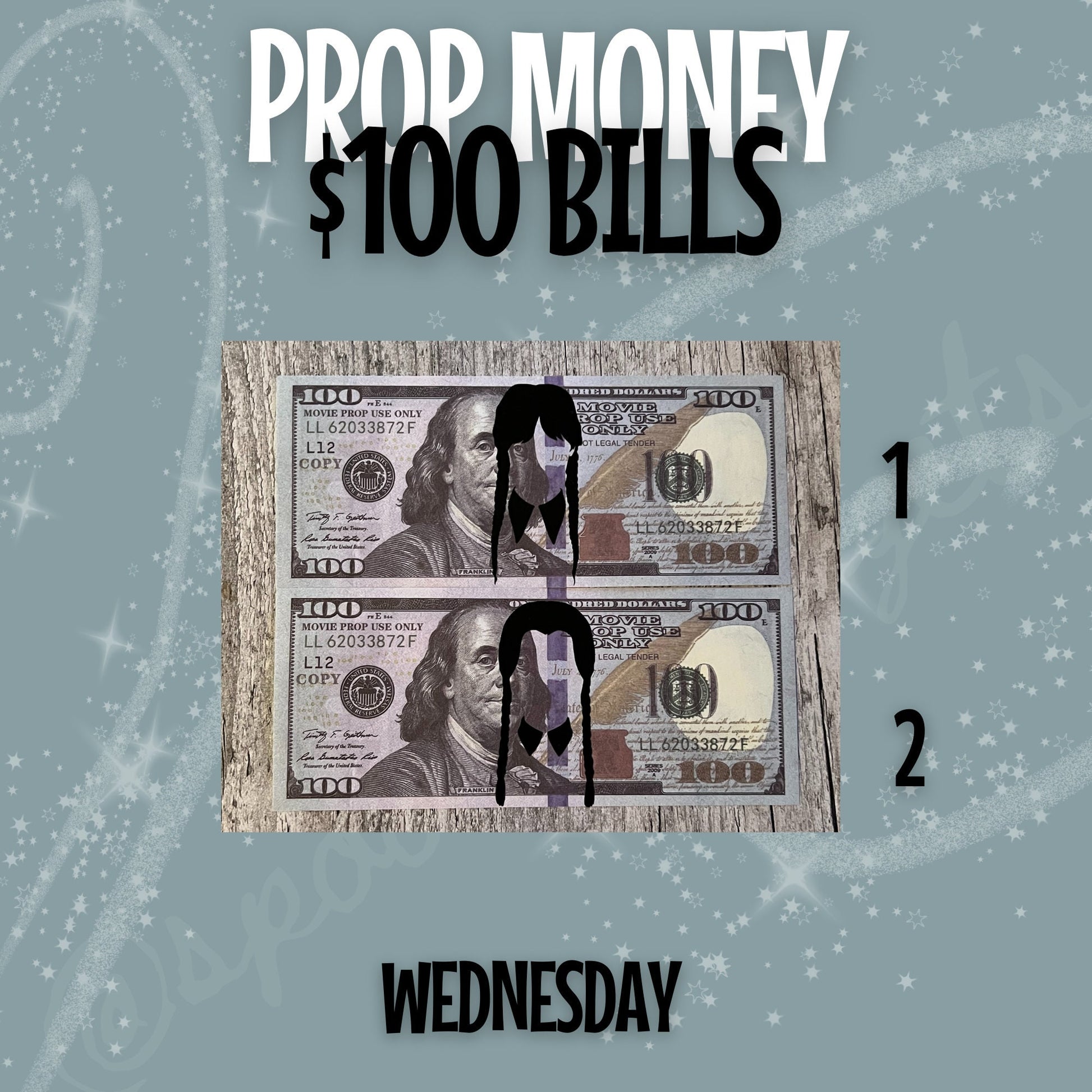 Prop Money 100 Bill Vinyl Art