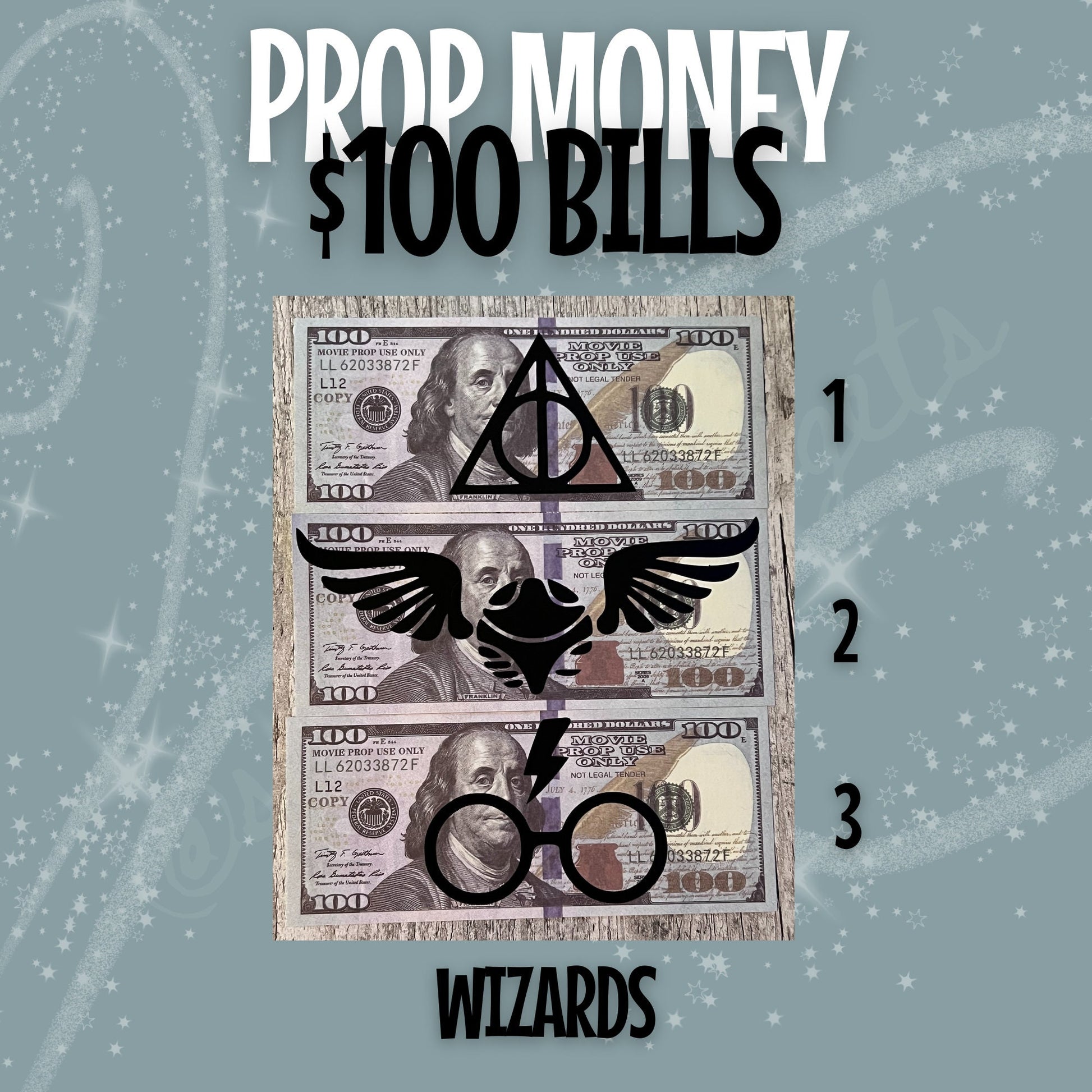 Prop Money 100 Bill Vinyl Art