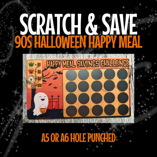 90s Happy Meal Scratch & Save Laminated Challenge A6 A5