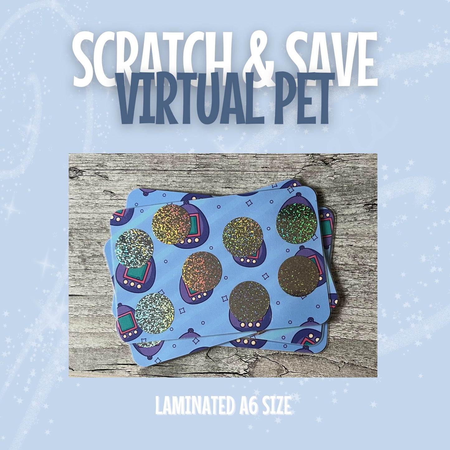 Virtual Pet Scratch & Save Laminated Challenge A6