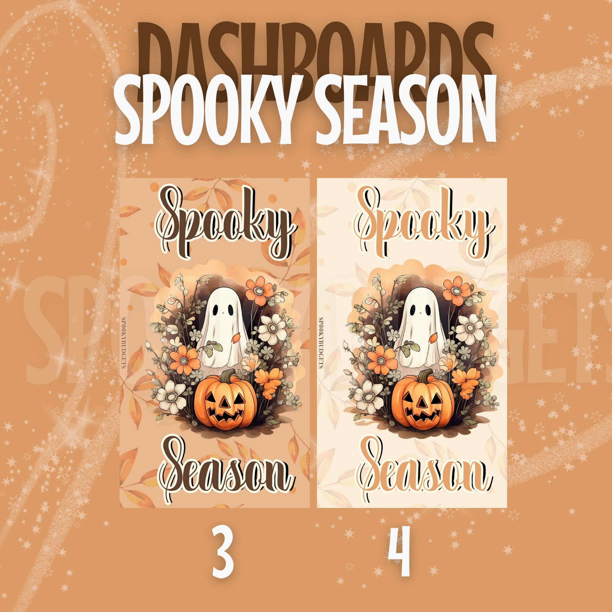 Spooky Season A6 Binder Dashboards Laminated