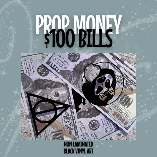 Prop Money 100 Bill Vinyl Art