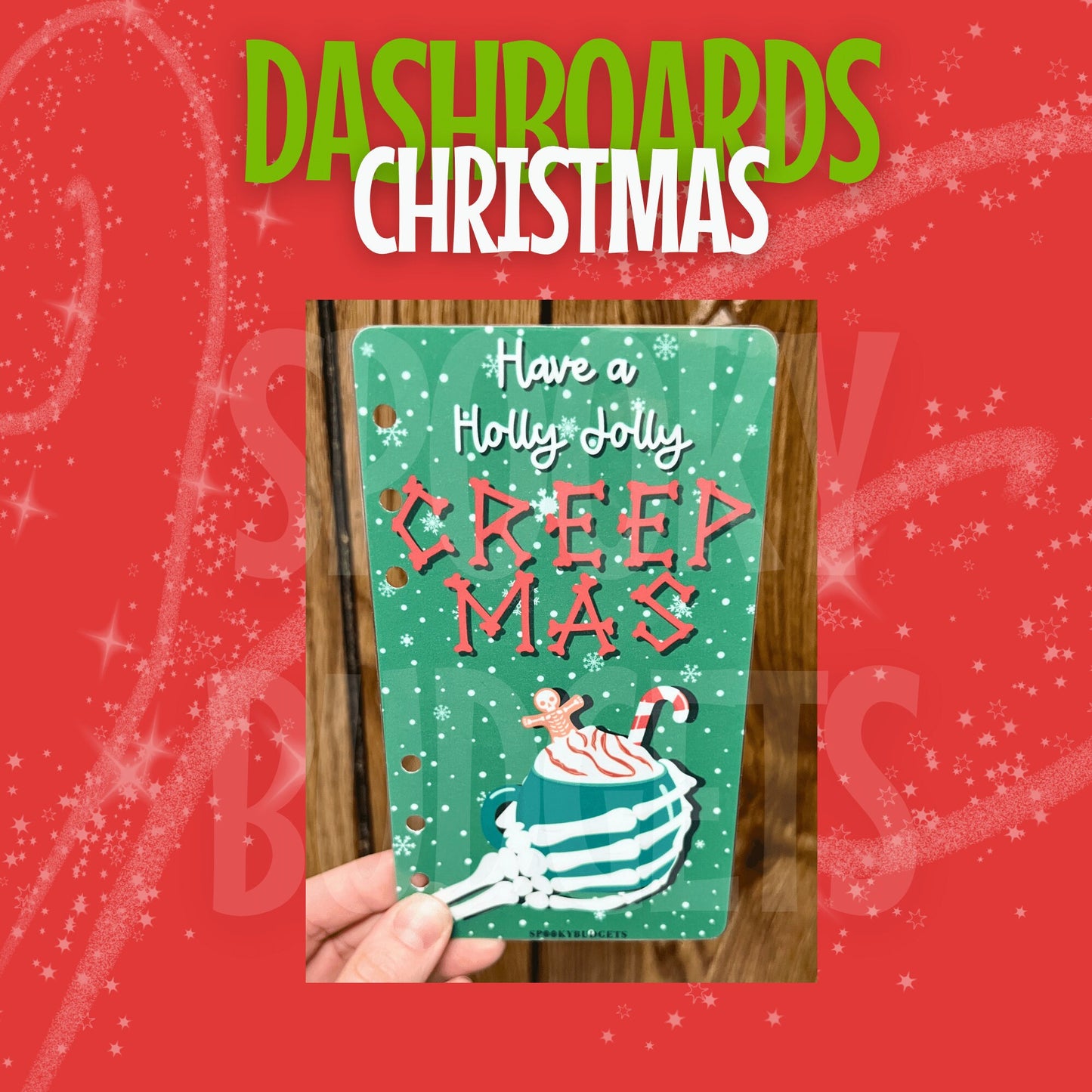 Christmas Cash Binder Dashboards A6 Laminated