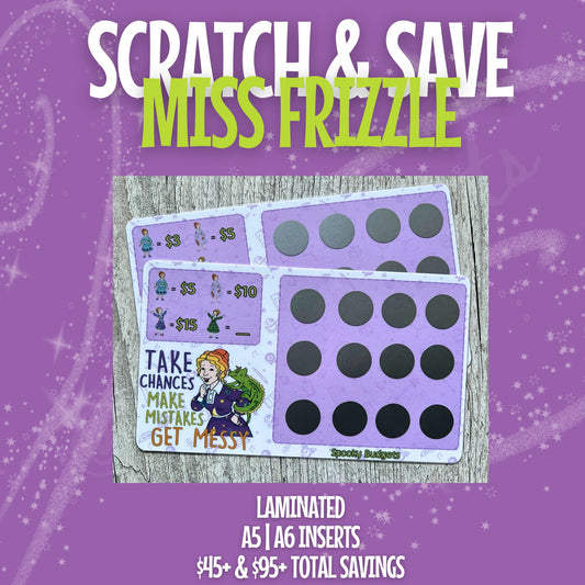 Miss Frizzle Scratch & Save Challenge A5 A6 Laminated