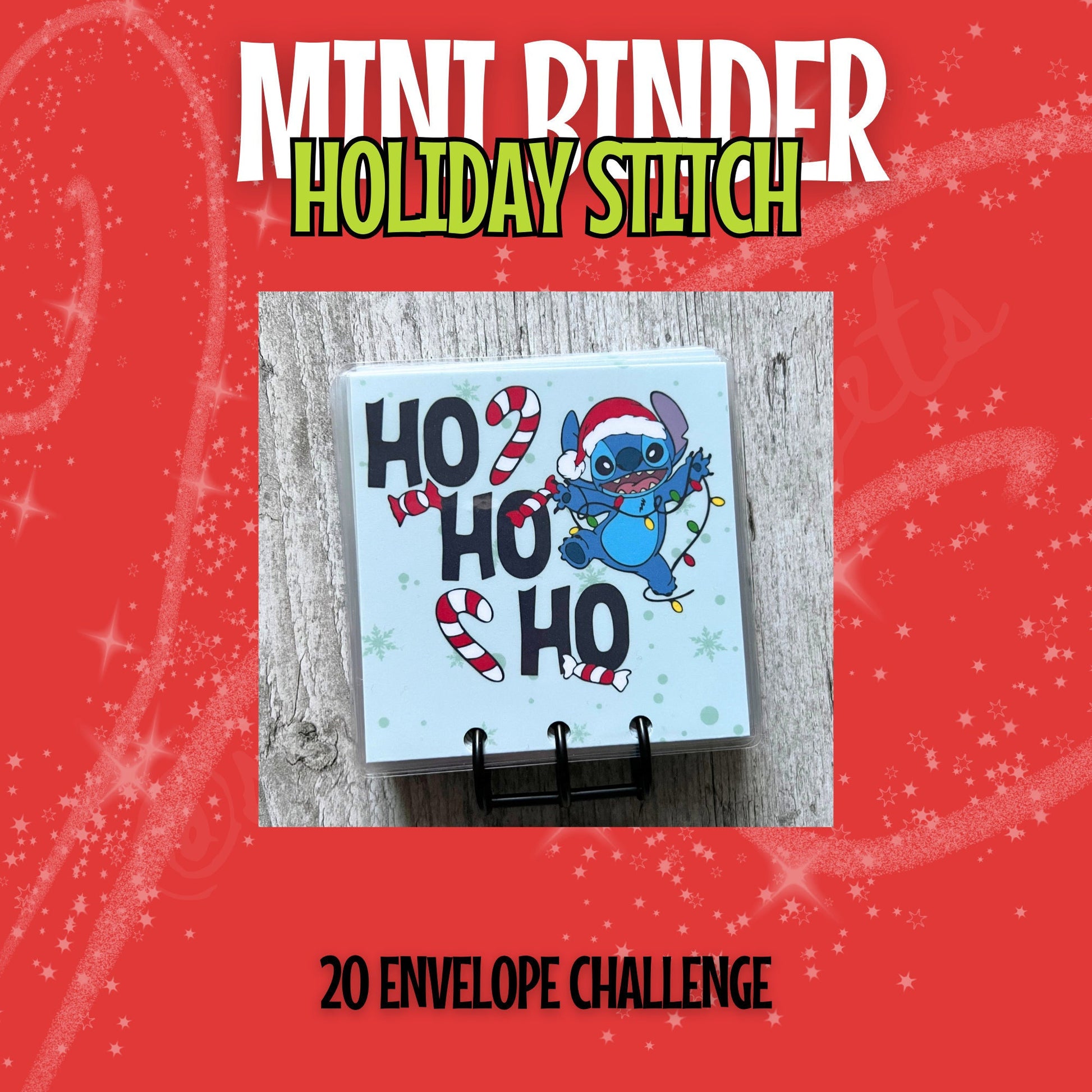 Holiday Stitch 20 Envelope 200+ Savings Challenge Mini Binder