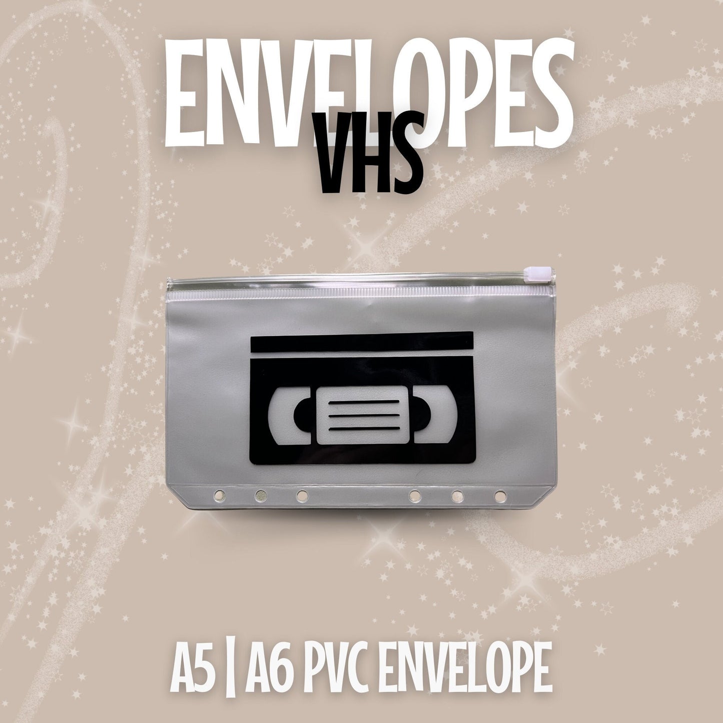 VHS Vinyl A6 A5 PVC Cash Envelope