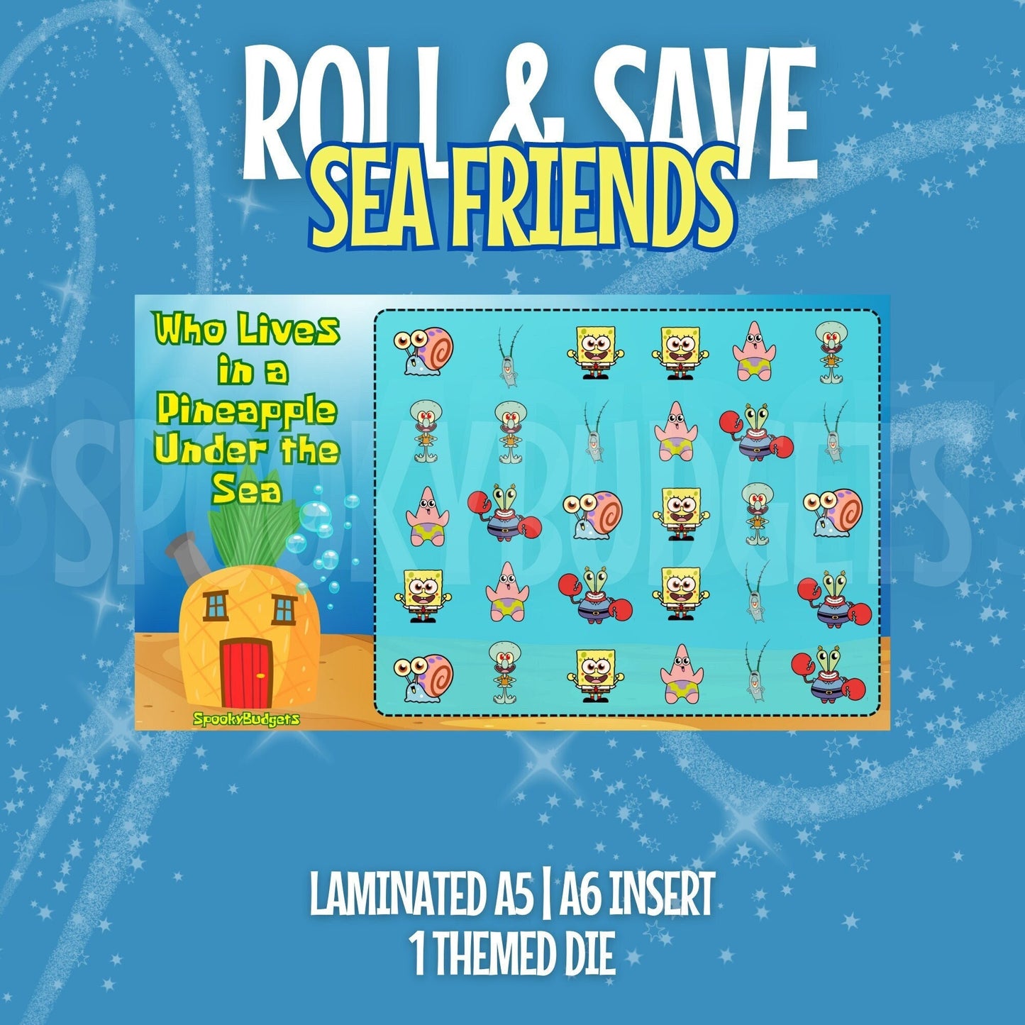 Sea Friends Roll & Save Dice Challenge A6 A5