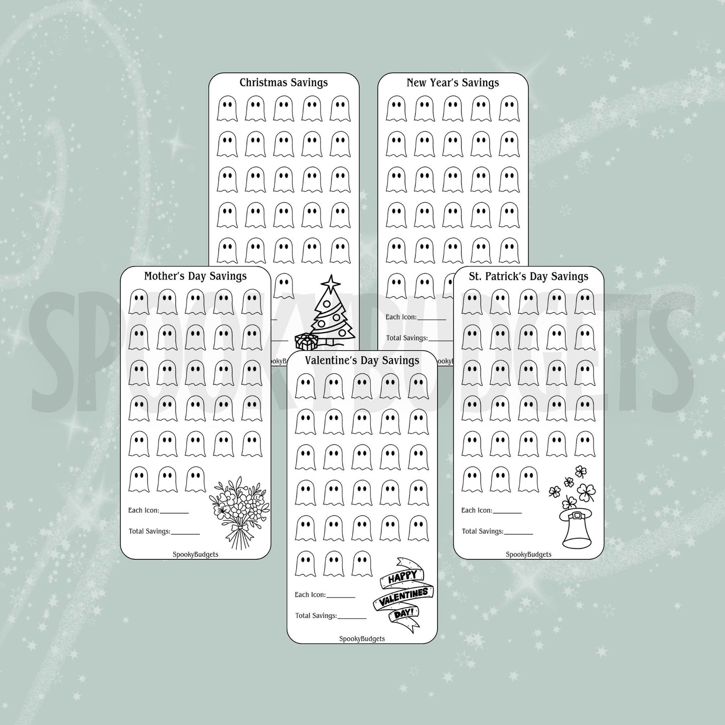 Holiday Savings Trackers A6
