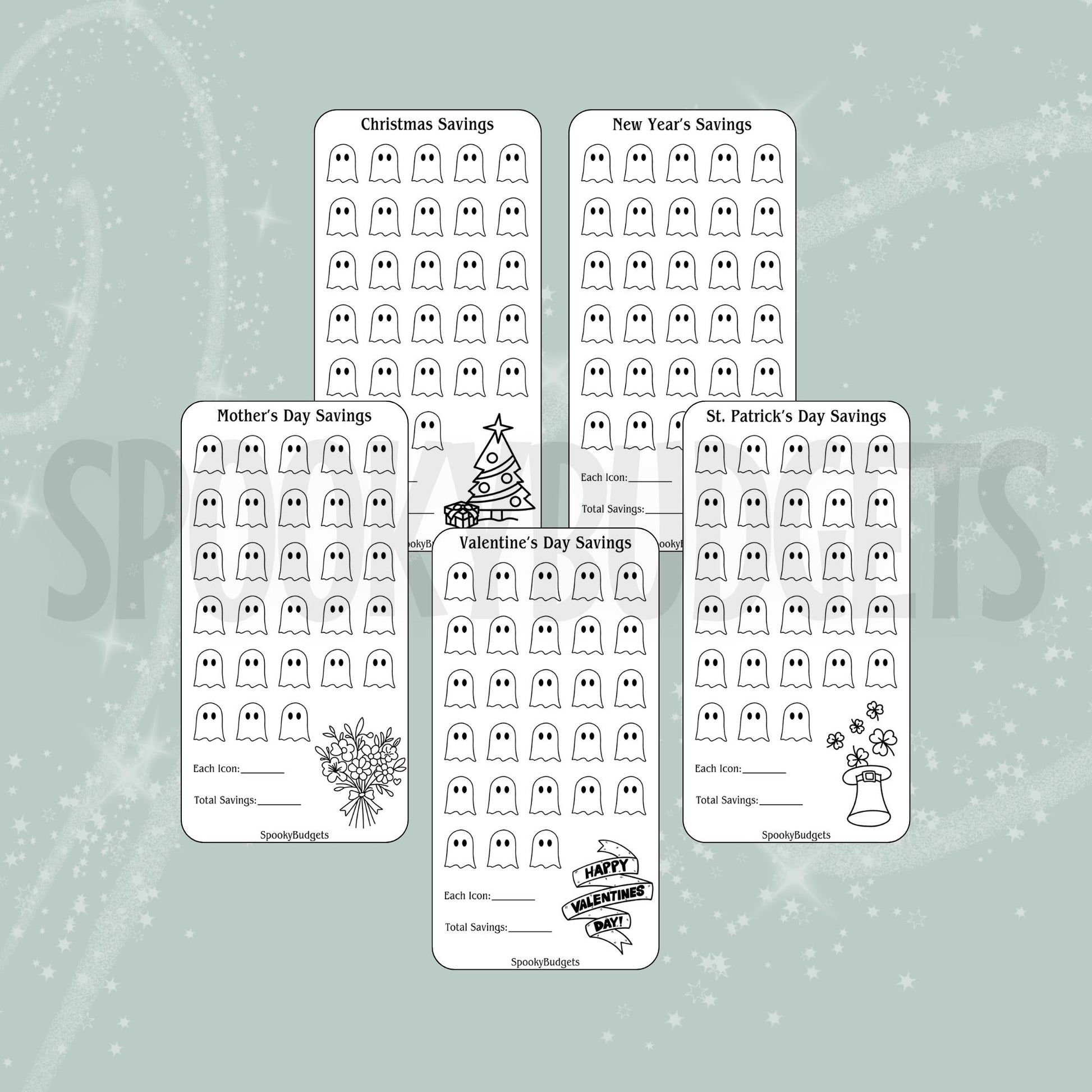 Holiday Savings Trackers A6