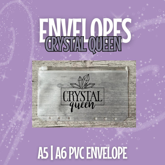 Crystal Queen Vinyl A6 A5 PVC Cash Envelope