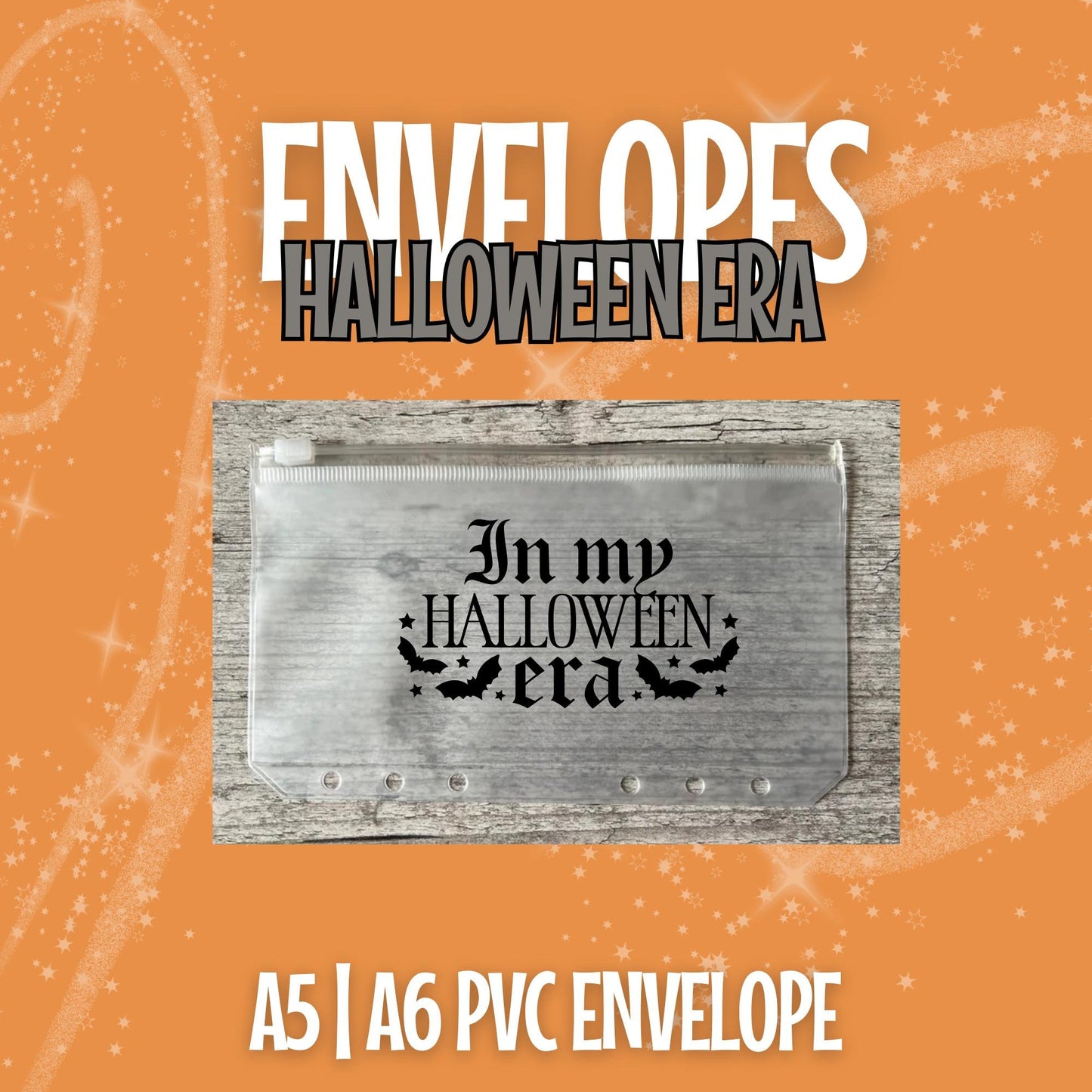 Halloween Era Vinyl A6 A5 PVC Cash Envelope