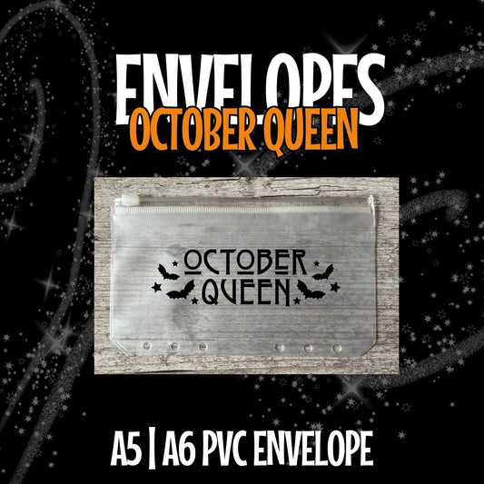 October Queen Vinyl A6 A5 PVC Cash Envelope