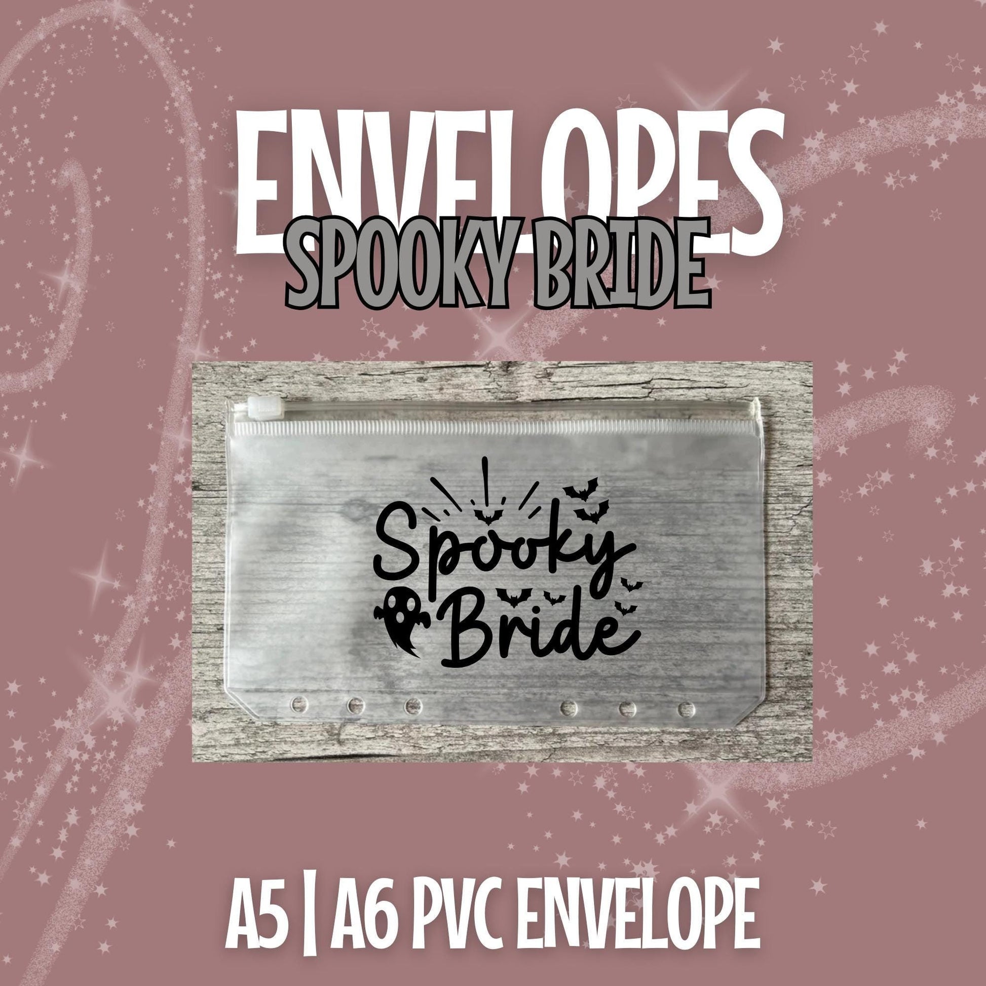 Spooky Bride Vinyl A6 A5 PVC Cash Envelope