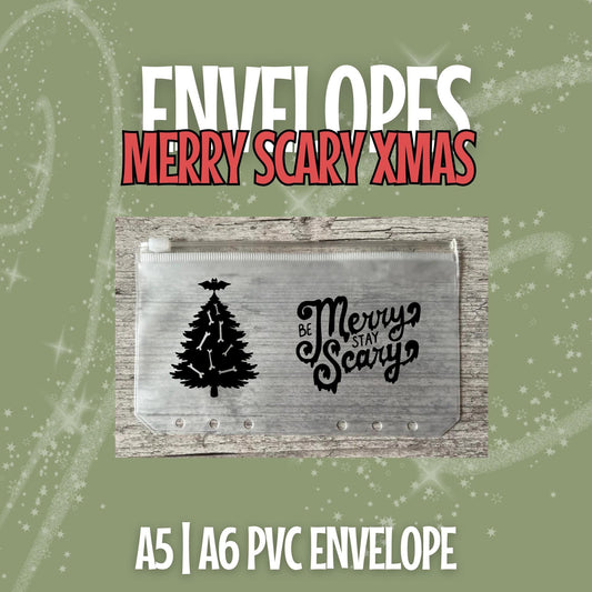 Merry Scary Xmas Vinyl A6 A5 PVC Cash Envelope