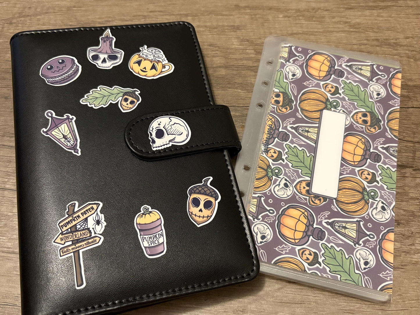 Spooky Autumn Budget Binder A6 Laminated Custom Cash Envelopes w/ Trackers & Sticker Sheet