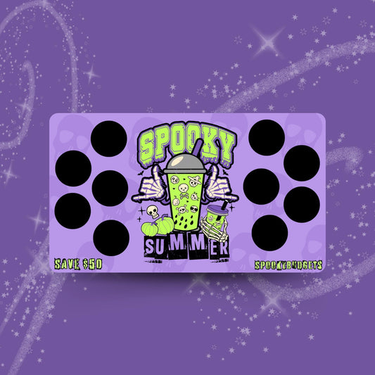 Spooky Summer 2.0 Scratch & Save Challenge A6 A5 Laminated 50/75 Total Savings