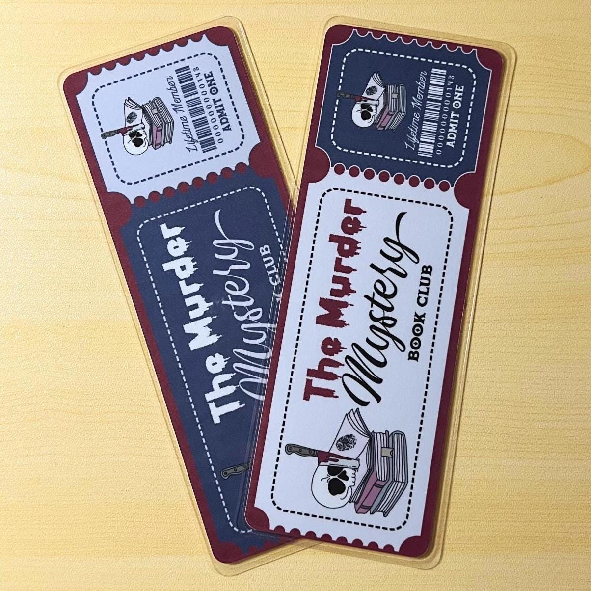 Murder Mystery Book Club - Spooky Bookmarks Laminated
