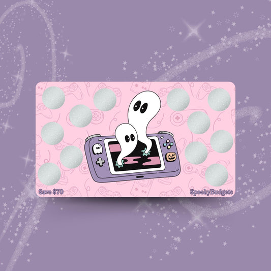 Spooky Gamer Scratch & Save Challenge A6 A5 Laminated 70 Total Savings