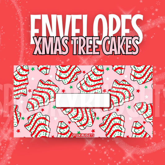 Christmas Tree Cakes Cash Envelope A6 Laminated Custom Categories