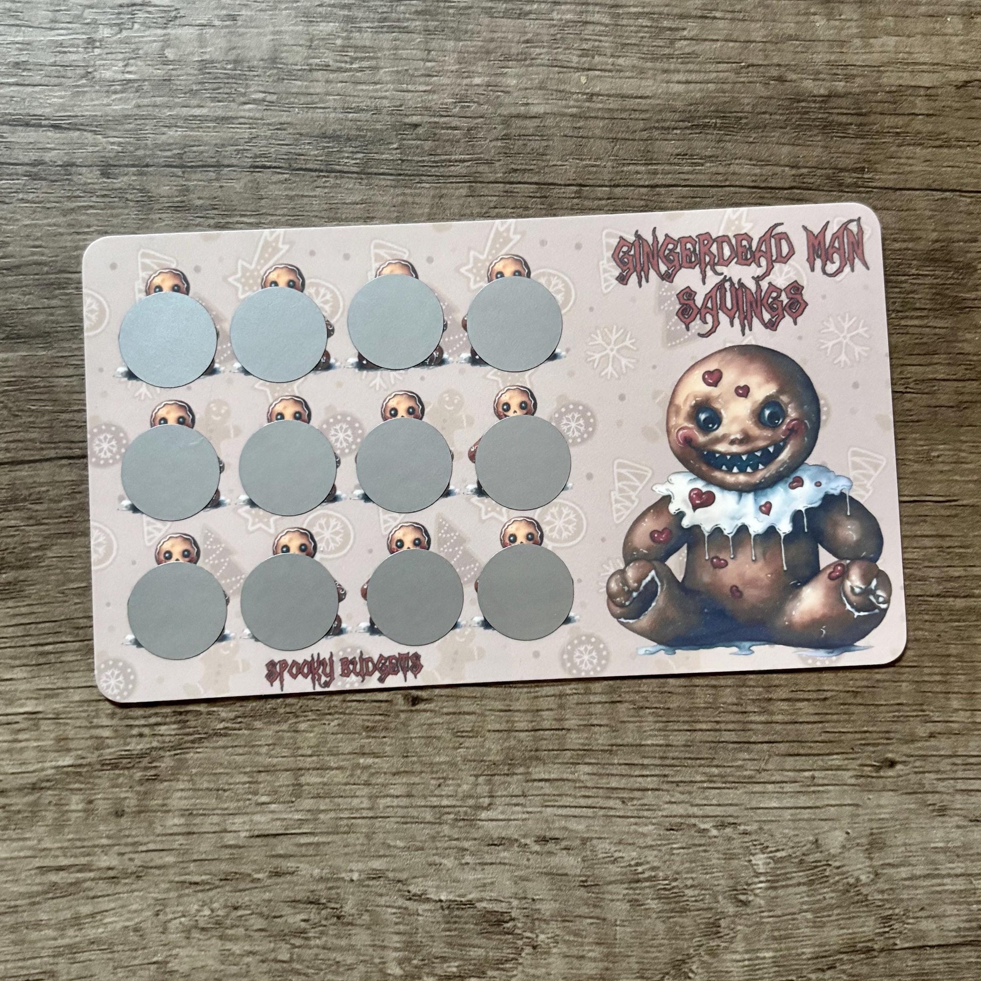 Gingerdead Man Scratch & Save Laminated Challenge w/ Dashboard A6 A5